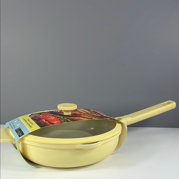 Authentic Kitchen Ceramic Nonstick 10.3” 2.6 QT Skillet Frying Pan Yellow NEW - Picture 1 of 9